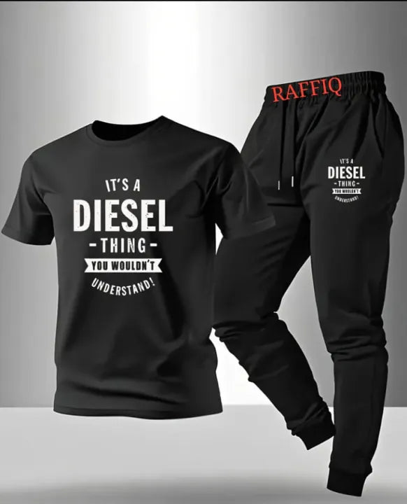TRACKSUIT - TRENDY PRINTED T SHIRT AND TROUSER FOR MENS SOFT AND COMFORTABLE FABRIC T SHIRT AND TROUSER